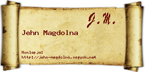 Jehn Magdolna névjegykártya